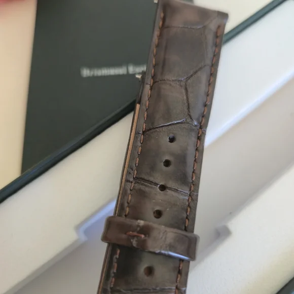 B&E Top Grain Alligator Leather Watch Band 20mm. Quick Release Watch Straps. - Picture 5 of 6